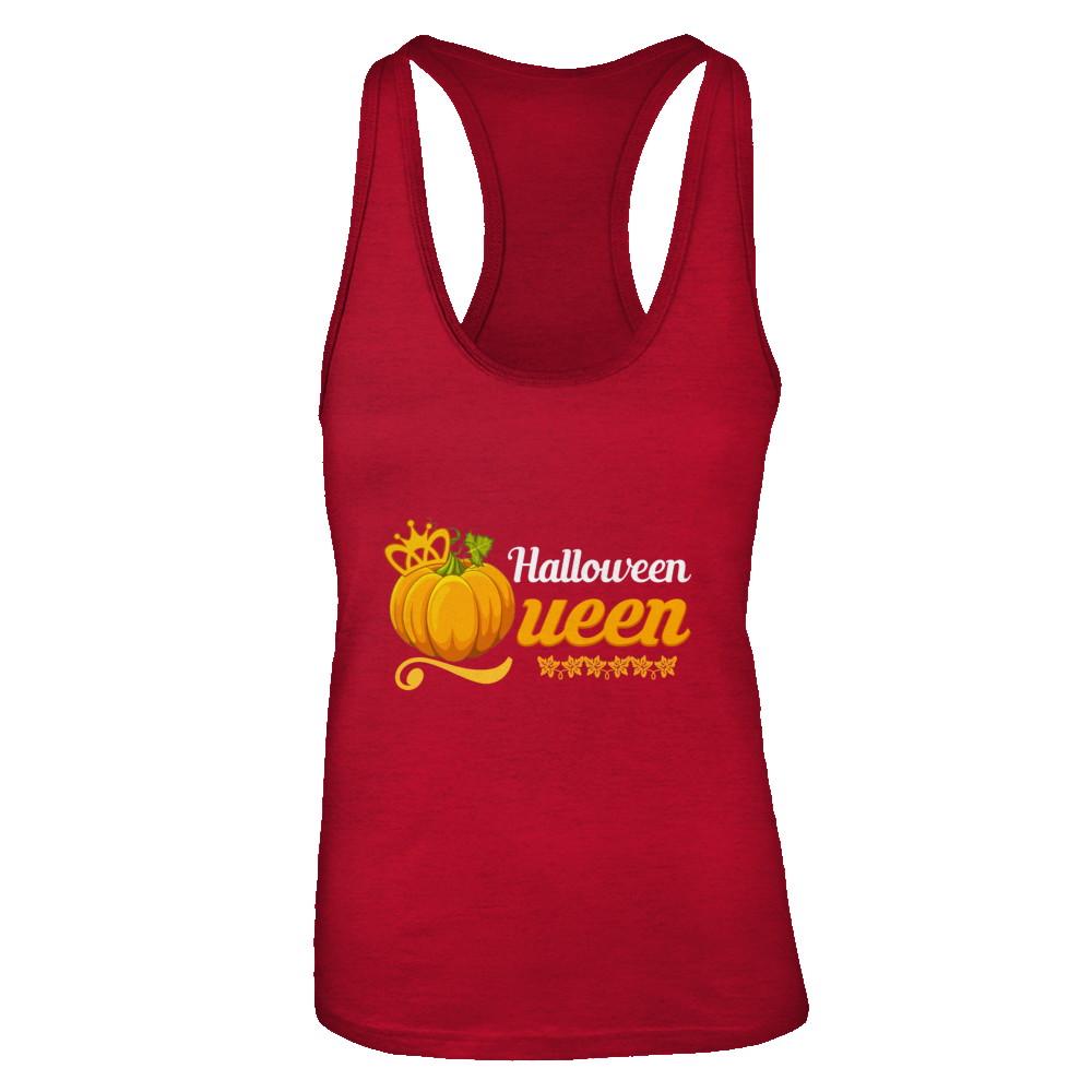 Halloween Queen Cute Pumpkin Spice Halloween-T-Shirt & Tank Top-Women's Ideal Racerback Tank-Red