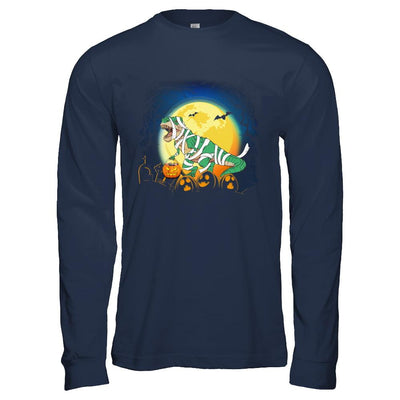 Halloween Pumpkin Dinosaur Gift For Kids Boys Girls-T-Shirt & Hoodie-Long Sleeve T-Shirt-Navy