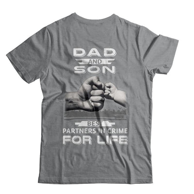 Dad And Son Best Partners In Crime For Life-T-Shirt & Hoodie-Classic T-Shirt-Sport Grey
