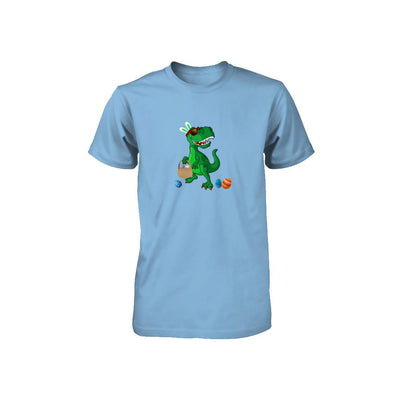 Funny Dabbing Cool Easter Bunny Dinosaur Youth-Youth Shirt-Toddler T-Shirt-Light Blue