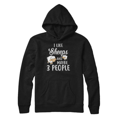 I Like Sheeps And Maybe 3 People-T-Shirt & Hoodie-Pullover Hoodie-Black