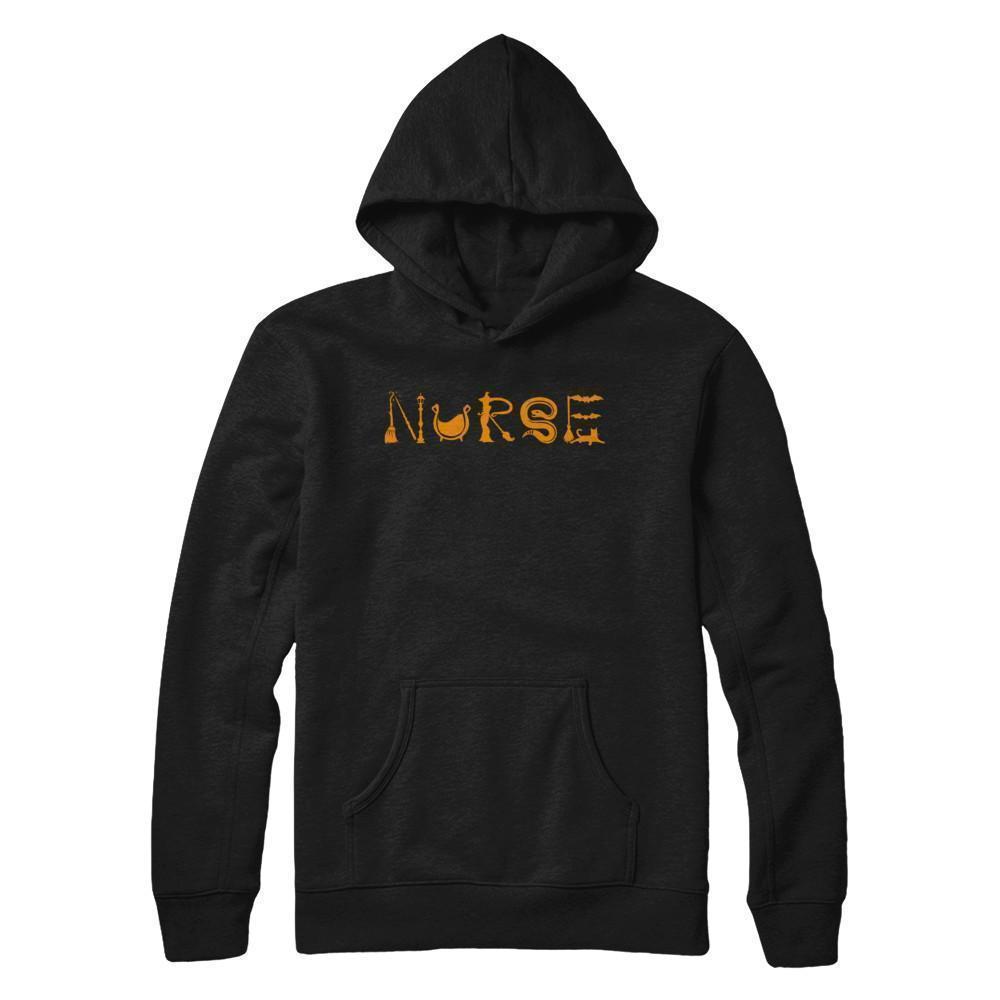 Funny Nurse Halloween-T-Shirt & Sweatshirt-Pullover Hoodie-Black