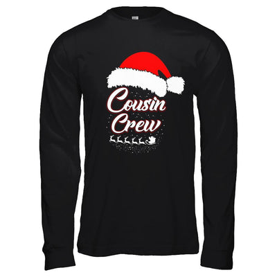 Cousin Crew Matching Family Funny Christmas-T-Shirt & Hoodie-Long Sleeve T-Shirt-Black