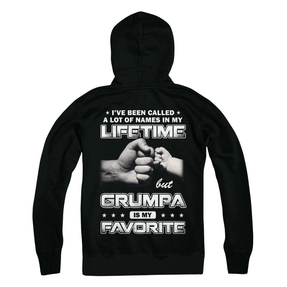 I've Been Called A Lot Of Names But Grumpa Is My Favorite-T-Shirt & Hoodie-Pullover Hoodie-Black