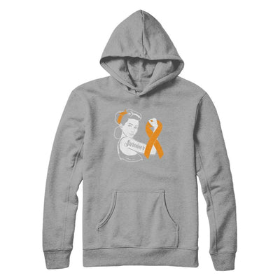 We Can Cure It Multiple Sclerosis Orange Awareness Survivor-T-Shirt & Hoodie-Pullover Hoodie-Light Steel