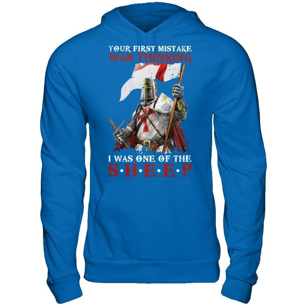 Knight Templar Your First Mistake Was Thinking I Was One Of The Sheep-T-Shirt & Hoodie-Pullover Hoodie-Royal