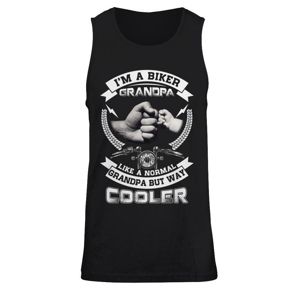 I'm A Biker Grandpa Like A Normal Grandpa But Way Cooler-T-Shirt & Hoodie-Unisex Tank-Black