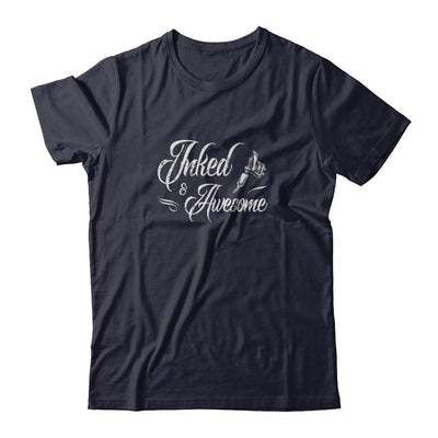 Inked And Awesome Tattooed Tattoos-T-Shirt & Tank Top-Premium T-Shirt-Midnight Navy