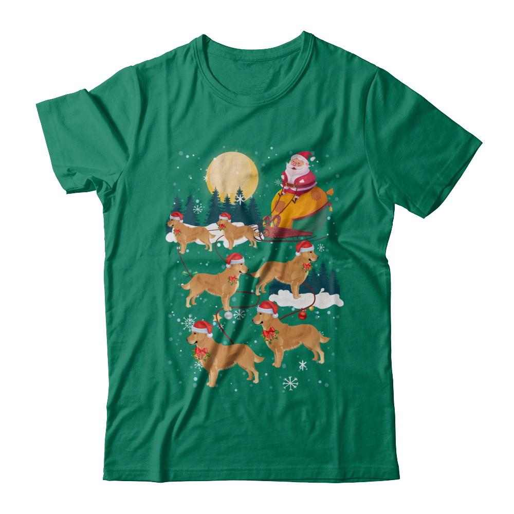Dog Reindeer Golden Retriever Christmas Gift-T-Shirt & Sweatshirt-Classic T-Shirt-Kelly Green