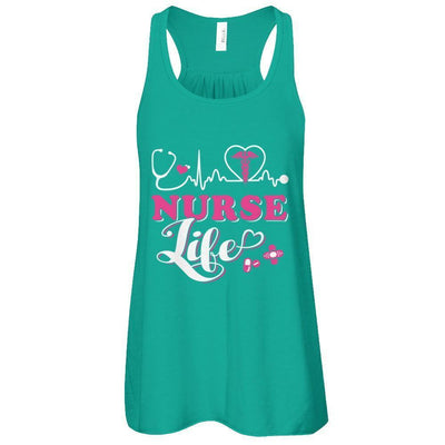 Nurse Life Lover-T-Shirt & Tank Top-Women's Flowy Racerback Tank-Kelly