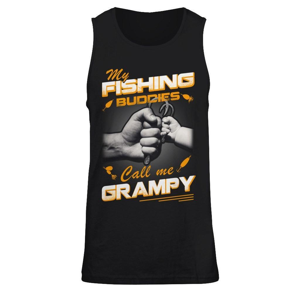 My Fishing Buddies Call Me Grampy-T-Shirt & Hoodie-Unisex Tank-Black