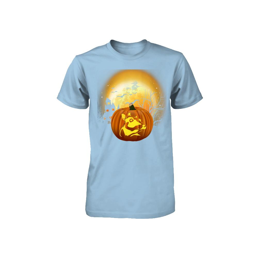 Pumpkin Cow Halloween Human Costume Youth-Youth Shirt-Toddler T-Shirt-Light Blue