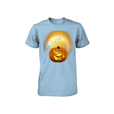 Pumpkin Cow Halloween Human Costume Youth-Youth Shirt-Toddler T-Shirt-Light Blue
