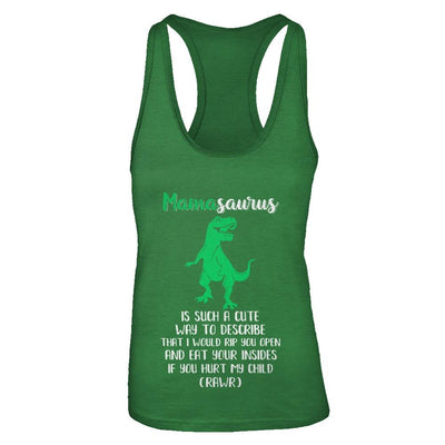 Mamasaurus Saurus Is Such A Cute Way To Describe Mommy Gift-T-Shirt & Tank Top-Women's Ideal Racerback Tank-Kelly Green
