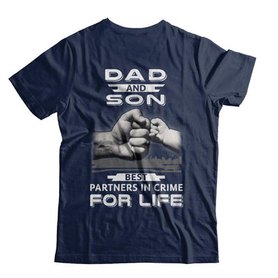 Dad And Son Best Partners In Crime For Life-T-Shirt & Hoodie-Classic T-Shirt-Navy