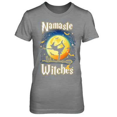 Namaste Witches Yoga Halloween-T-Shirt & Hoodie-Women's T-Shirt-Sport Grey