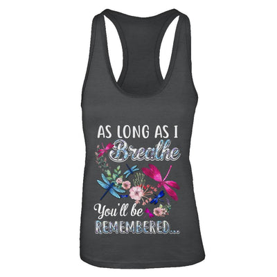 As Long As I Breathe You Will Be Remembered Dragonfly-T-Shirt & Tank Top-Women's Ideal Racerback Tank-Black