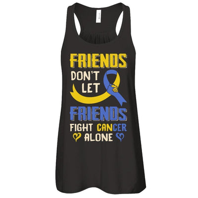 Friends Don't Let Friends Fight Cancer Alone Down Syndrome Awareness-T-Shirt & Tank Top-Women's Flowy Racerback Tank-Black