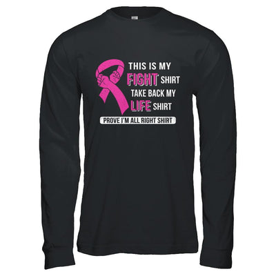 This Is My Fight Breast Cancer Awareness-T-Shirt & Hoodie-Long Sleeve T-Shirt-Black