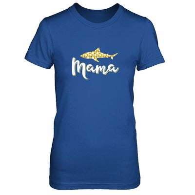 Sunflower Mama Shark Flowers Mothers Day Gift-T-Shirt & Tank Top-Women's T-Shirt-Royal