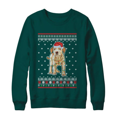 Labrador Christmas Ugly Sweater Lights Dog Xmas Gift-T-Shirt & Sweatshirt-Crewneck Sweatshirt-Deep Forest
