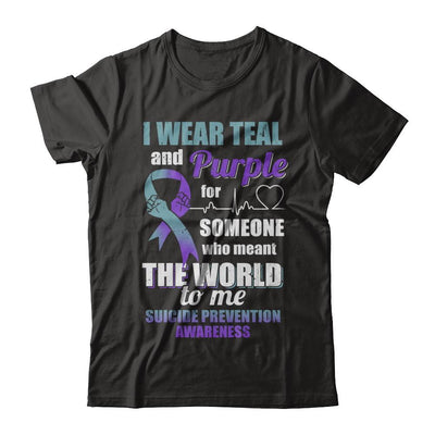 I Wear Teal And Purple For Someone Suicide Prevention Awareness-T-Shirt & Hoodie-Classic T-Shirt-Black