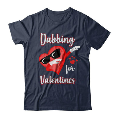 Dabbing For Valentines Day Cute Funny Heart Love-T-Shirt & Hoodie-Classic T-Shirt-Navy