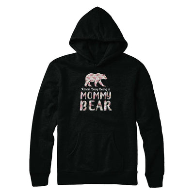 Mommy Bear Dinosaur Kinda Busy Being A Mommybear-T-Shirt & Tank Top-Pullover Hoodie-Black