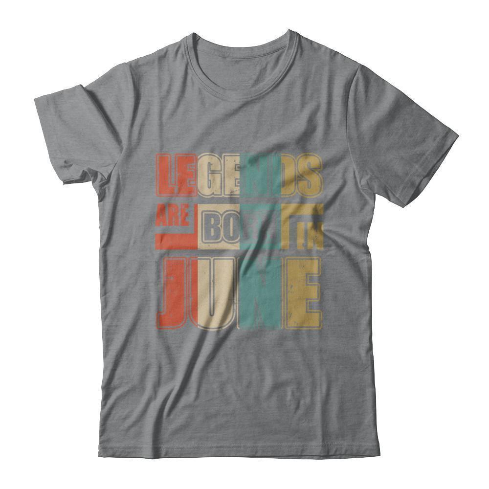 Classic Vintage Legends Are Born In June Birthday-T-Shirt & Hoodie-Classic T-Shirt-Sport Grey