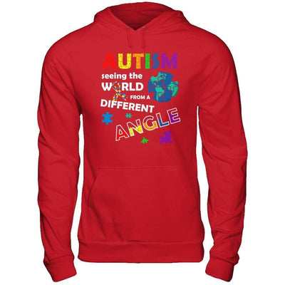 Autism Seeing The World Differently Angel-T-Shirt & Hoodie-Pullover Hoodie-Red