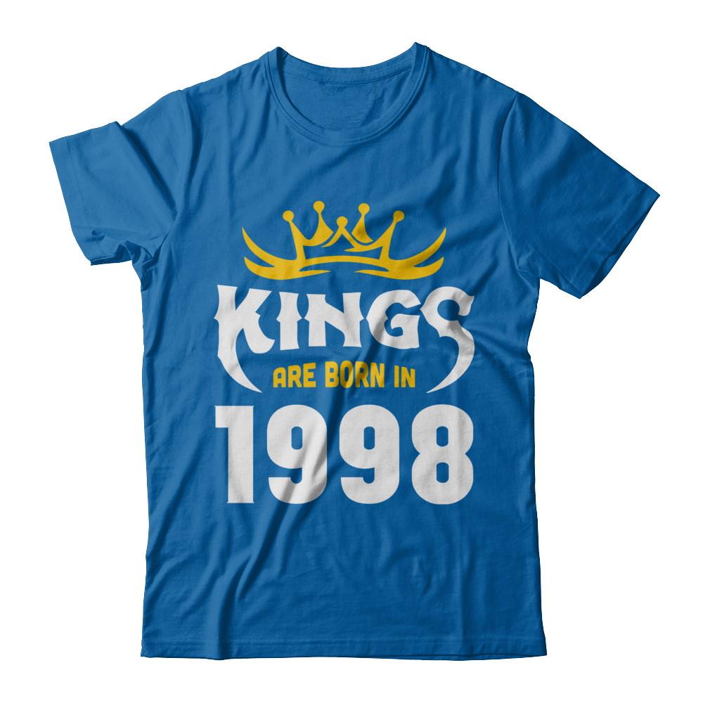 Kings Are Born In 1998 Birthday Gift-T-Shirt & Hoodie-Classic T-Shirt-Royal