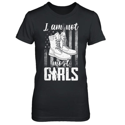 I AM NOT MOST GIRLS Veteran Woman-T-Shirt & Hoodie-Women's T-Shirt-Black