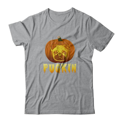 Pugkin Funny Pumpkin Pug Halloween-T-Shirt & Hoodie-Classic T-Shirt-Sport Grey