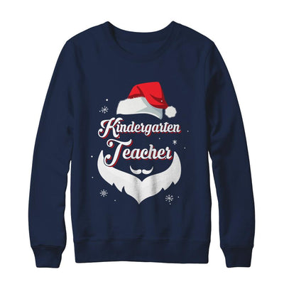 Kindergarten Teacher Claus Matching Christmas Santa-T-Shirt & Sweatshirt-Crewneck Sweatshirt-Navy
