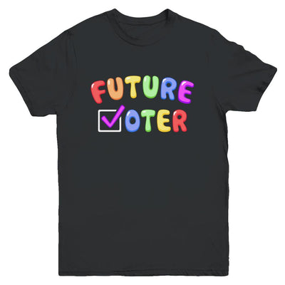 Voting Kids Vote Future Voter Rainbow Youth-Youth Shirt-Youth T-Shirt-Black