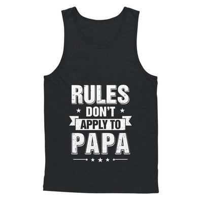 Grandfather Rules Don't Apply To Papa-T-Shirt & Hoodie-Unisex Tank-Black