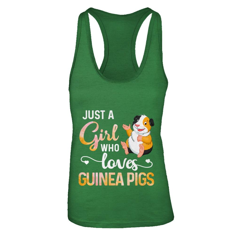 Just A Woman Who Loves Guinea Pigs-T-Shirt & Tank Top-Women's Ideal Racerback Tank-Kelly Green