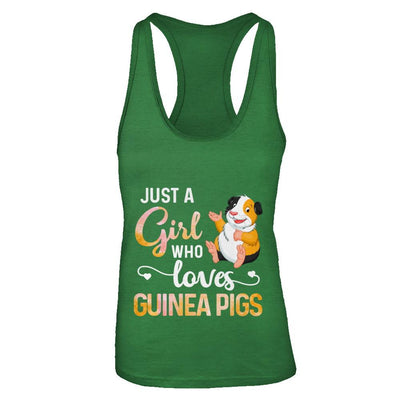 Just A Woman Who Loves Guinea Pigs-T-Shirt & Tank Top-Women's Ideal Racerback Tank-Kelly Green
