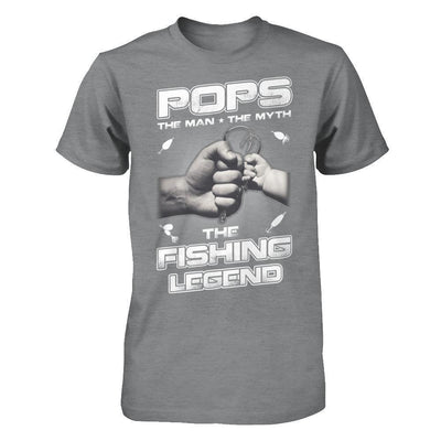 Pops The Man The Myth The Fishing Legend-T-Shirt & Hoodie-Classic T-Shirt-Sport Grey