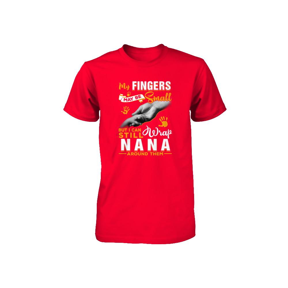 My Fingers May Be Small But I Can Still Wrap Nana Youth-Youth Shirt-Youth T-Shirt-Red
