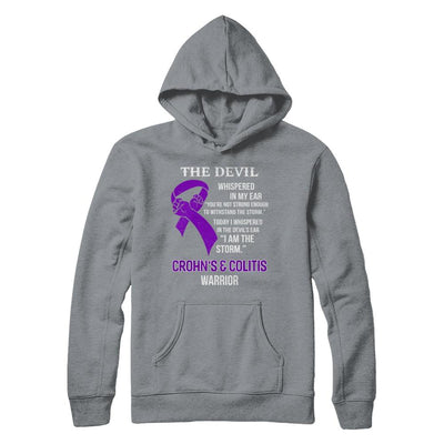 I Am The Storm Support Crohn's Colitis Awareness Warrior Gift-T-Shirt & Hoodie-Pullover Hoodie-Light Steel