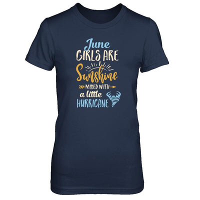 June Girls Birthday Sunshine Mixed Little Hurricane-T-Shirt & Tank Top-Women's T-Shirt-Navy