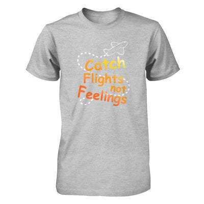 Catch Flights Not Feelings-T-Shirt & Tank Top-Premium T-Shirt-Heather Gray