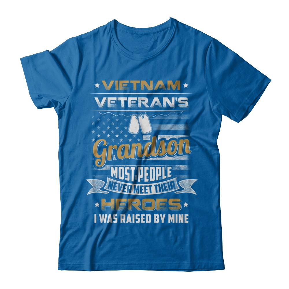 Vietnam Veteran's Grandson I Was Raised By Mine-T-Shirt & Hoodie-Classic T-Shirt-Royal