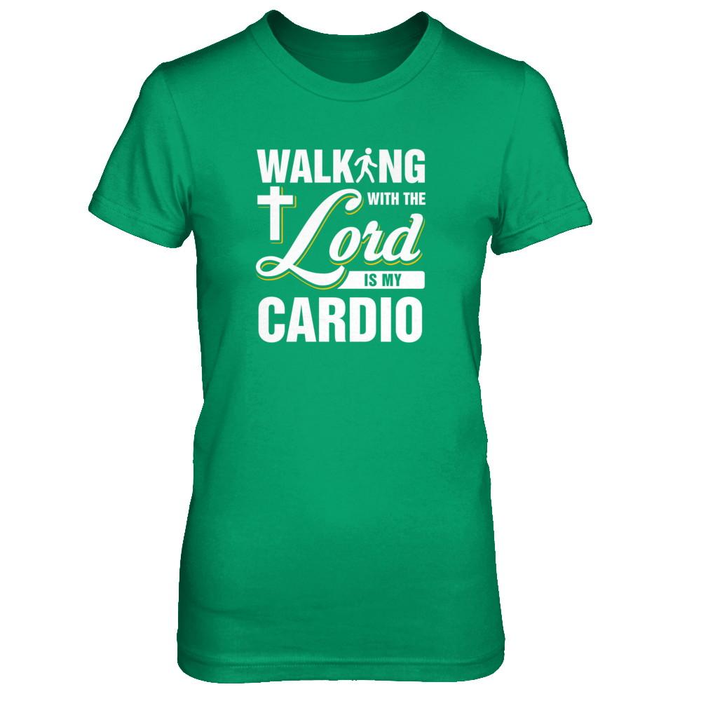 Walking With The Lord Is My Cardio-T-Shirt & Tank Top-Women's T-Shirt-Irish Green