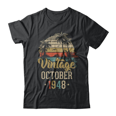 Retro Classic Vintage October 1948 73th Birthday Gift-T-Shirt & Hoodie-Classic T-Shirt-Black