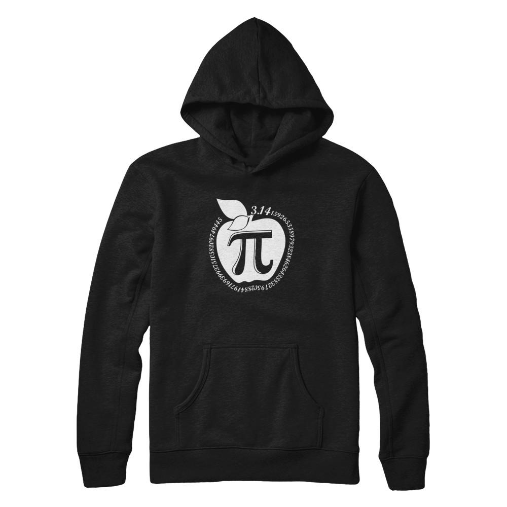 Apple Pi Math Happy Pi Day Teacher-T-Shirt & Hoodie-Pullover Hoodie-Black