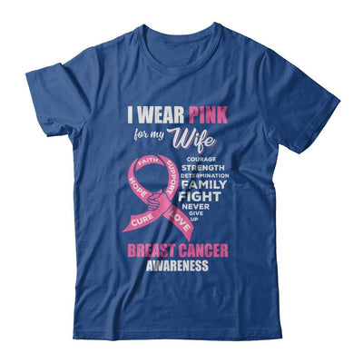Breast Cancer I Wear Pink For My Wife Husband-T-Shirt & Hoodie-Classic T-Shirt-Royal