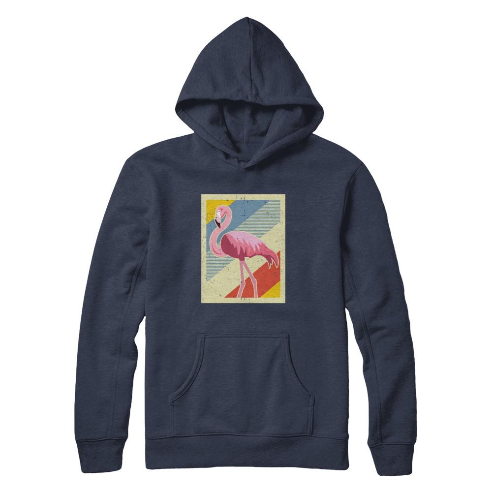 Distressed Vintage Flamingo Style-T-Shirt & Hoodie-Pullover Hoodie-Navy