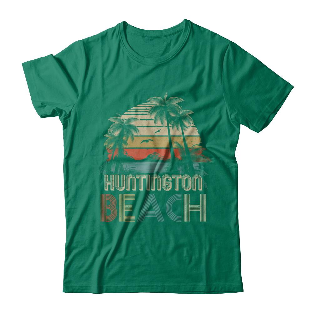 Vintage Summer Huntington Beach California-T-Shirt & Hoodie-Classic T-Shirt-Kelly Green